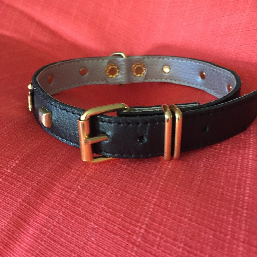 Canine Styles French "H" Leather Dog Collar